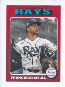 2024 Topps Heritage #40 FRANCISCO MEJIA Tampa Bay Rays BORDO ROSSO Parallelo SP - Foto 1 di 3