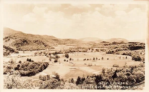 WHITE SULPHUR SPRINGS WV GOLF COURSE VINTAGE RPPC POSTCARD - Picture 1 of 2