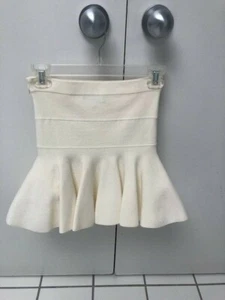 EUC Juicy Couture Ecru (Ivory) Pleated Mini Skirt XS - Mint Condition, Fabulous - Picture 1 of 5