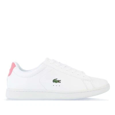 Women's Lacoste Carnaby Evo Lace up Casual Trainers in White