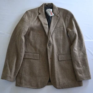 LL Bean 40L Tall Brown Herringbone Tweed Thinsulate Primaloft Blazer Sport Coat - Picture 1 of 24