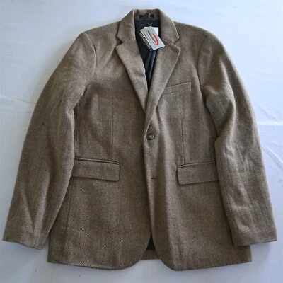 LL Bean 40L Tall Brown Herringbone Tweed Thinsulate Primaloft Blazer Sport Coat - Image 1 of 4