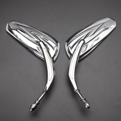 For Harley Davidson Breakout CVO Pro Street Motorcycle Rear View Mirrors Chrome - Image 1 of 4