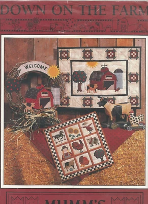 Applique Quilt Wallhanging Farmyard Sampler Down on the Farm Debbie Mumm N25 - Image 1 of 3