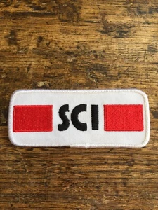Vtg SCI 3.75” Embroidered Patch Badge Red White - Bild 1 von 4