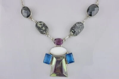 Sterling silver Gemstone Necklace Hand made - Image 1 of 2