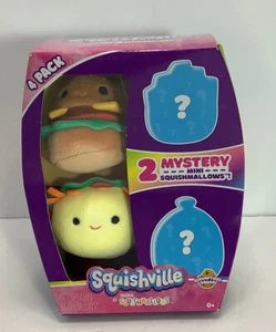 Squishmallows Squishville! Mini Peluche Scrumptious Squad 2 Pulgadas Paquete de 4 Set Nuevo S2 - Imagen 1 de 2