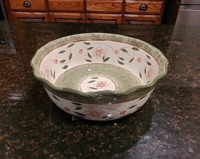 Temptations HERITAGE Verde 4 Qt 11 3/4" Servir Tazón para Hornear PPP-HF Foto 1 de 4