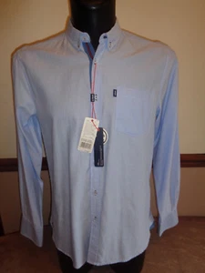 Men's Le Shark Long Sleeve Shirt plain all sizes BNWT cotton - Picture 1 of 15