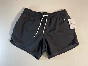 Hurley Women’s Beach Summer Shorts Size M Black 4 Inches Inseam Polyester New - Picture 1 of 7