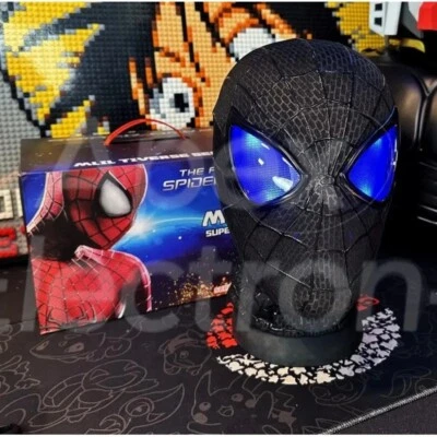 The Amazing Spider-Man Mask Mobile Electric Ring Control Luminous Eye Cosplay