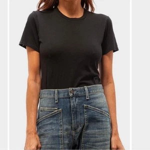 T-shirt Nili Lotan taglia XS blu 100% cotone DR - Foto 1 di 5
