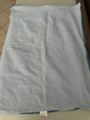 Pet Dog Pillow Cover Blue Checkered Solid Denim With Zipper Pooch Planet - Image 1 of 4