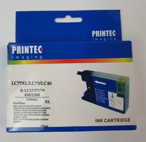 Cartucho de tinta amarillo Printec B-LC17/77/79/450/1280 XL compatible para Brother MFC - Imagen 1 de 10