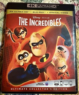THE INCREDIBLES Collection Pixar Films 4K UHD & Blu-Ray Combo NO DIGITAL CODE - Image 1 of 2