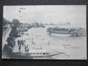 RAR seltene AK alter Zeit aus 1906 ! CALCUTTA  KALKUTTA INDIEN View on the River - Bild 1 von 2
