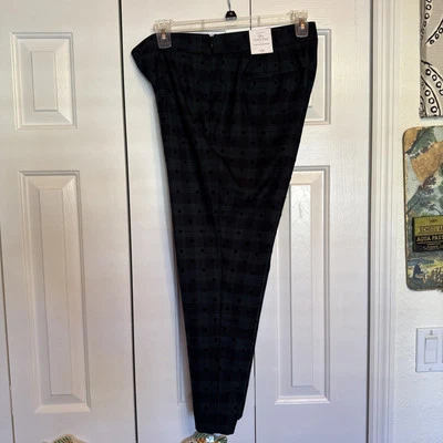 Talbots Pants Womens Plus 20W Black Watch Tartan Plaid Wool Blend Polka Dot NWT - Image 1 of 4