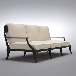 RH Restoration Hardware Klismos 76 inch Luxe Sofa Cover Charcoal $350 - Picture 1 of 2
