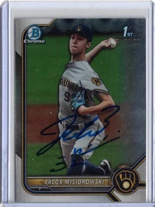 Jacob Misiorowski Autographed 2022 1st Bowman Chrome RC Rookie Card - Picture 1 of 5