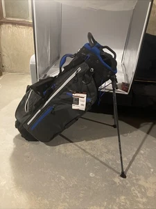 Club Champ Golf 400 Serie Deluxe Standbag 7-Wege Blau Schwarz Grau Neu mit Etikett - Bild 1 von 16