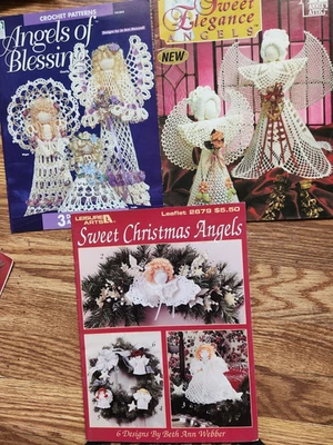 3 books of angel ornaments to crochet Sweet Christmas Angels, Angels of Blessing - Image 1 of 2