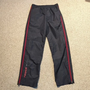 Nike Track Windpants Mens Medium Black Y2K Zip Leg Athletic Logo Gym - Picture 1 of 9