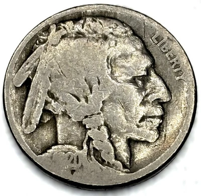 1920 S Buffalo Nickel Good 5 Cent US Coin - 0505 - Image 1 of 2
