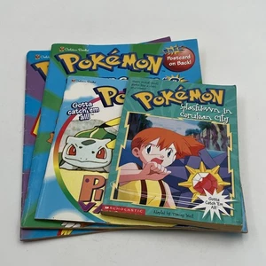 4 Book Lot Vintage Pokémon Golden Books 1999 Sticker Series #1, #2 + other Books - Picture 1 of 21