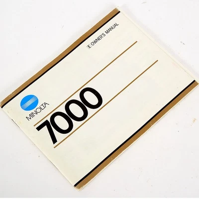 MINOLTA 7000 Hi TECH AF 35mm FILM CAMERA - OWNERS MANUAL #PA419 - Image 1 of 3