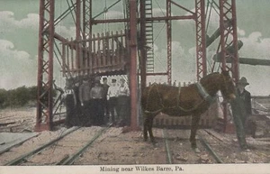 Bergbau bei Wilkes Barre, Pennsylvania - unbespielte Litho - Bild 1 von 3