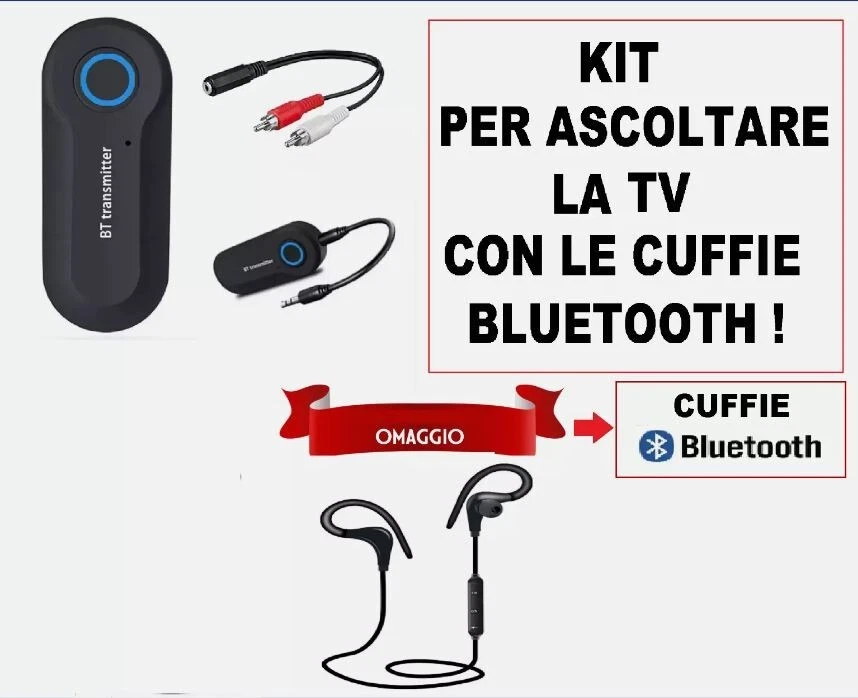 Trasmettitore bluetooth per TV e SOUNDBAR in OMAGGIO cuffie bluetooth ARCO 🇮🇹 - Immagine 1 di 4