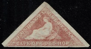 1855 Kap der Guten Hoffnung SG 5a 1d Rose 3m große Ränder sehr guter Zustand ohne Gummi Kat.850,00£ - Bild 1 von 2