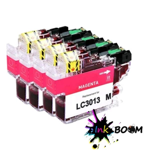 4 cartuchos de tinta magenta se adaptan a Brother LC3013 LC3011 MFC-J497DW MFC-J690DW J895DW - Imagen 1 de 1