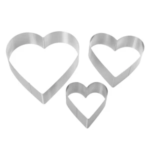 3 Pcs Mousse Circle Cake Mold Baking Supplies Heart Shaped Pastry - Picture 1 of 12