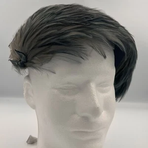 Blue Feather Casque Hat Burlesque Flapper Costume Theater - Picture 1 of 6