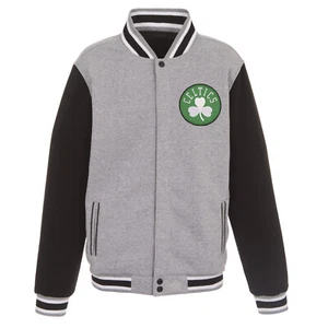 NBA Boston Celtics Reversible Full Snap Fleece Jacket JH Design 2 Front Logos  - Bild 1 von 5