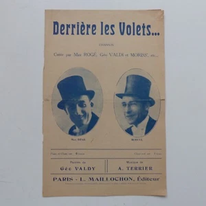 Partition Derriere les volets MAX ROGE BERVIL - Imagen 1 de 1