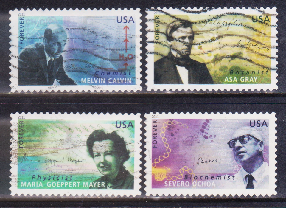 OFF paper #4541-44 American Scientists-Forever (used set of 4) 2011 _f107 - Image 1 of 1