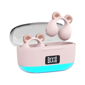 WTS Pnik girls comfortable Wireless Earbuds Ear Clip Bone Conduction Headphones - Picture 1 of 14