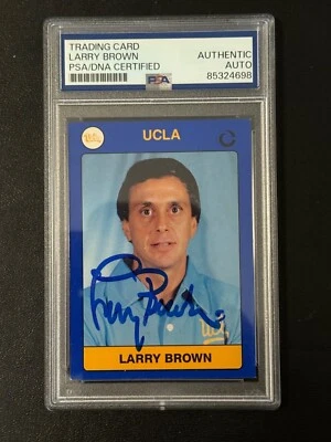 Larry Brown UCLA autograph signed 1991 Collegiate Collection basketball card HOF - Image 1 of 2