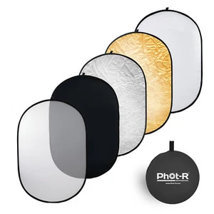 Phot-R 90x120cm (35"x47") 5 in 1 Photo Studio Collapsible Light Reflector + Case - Picture 1 of 7