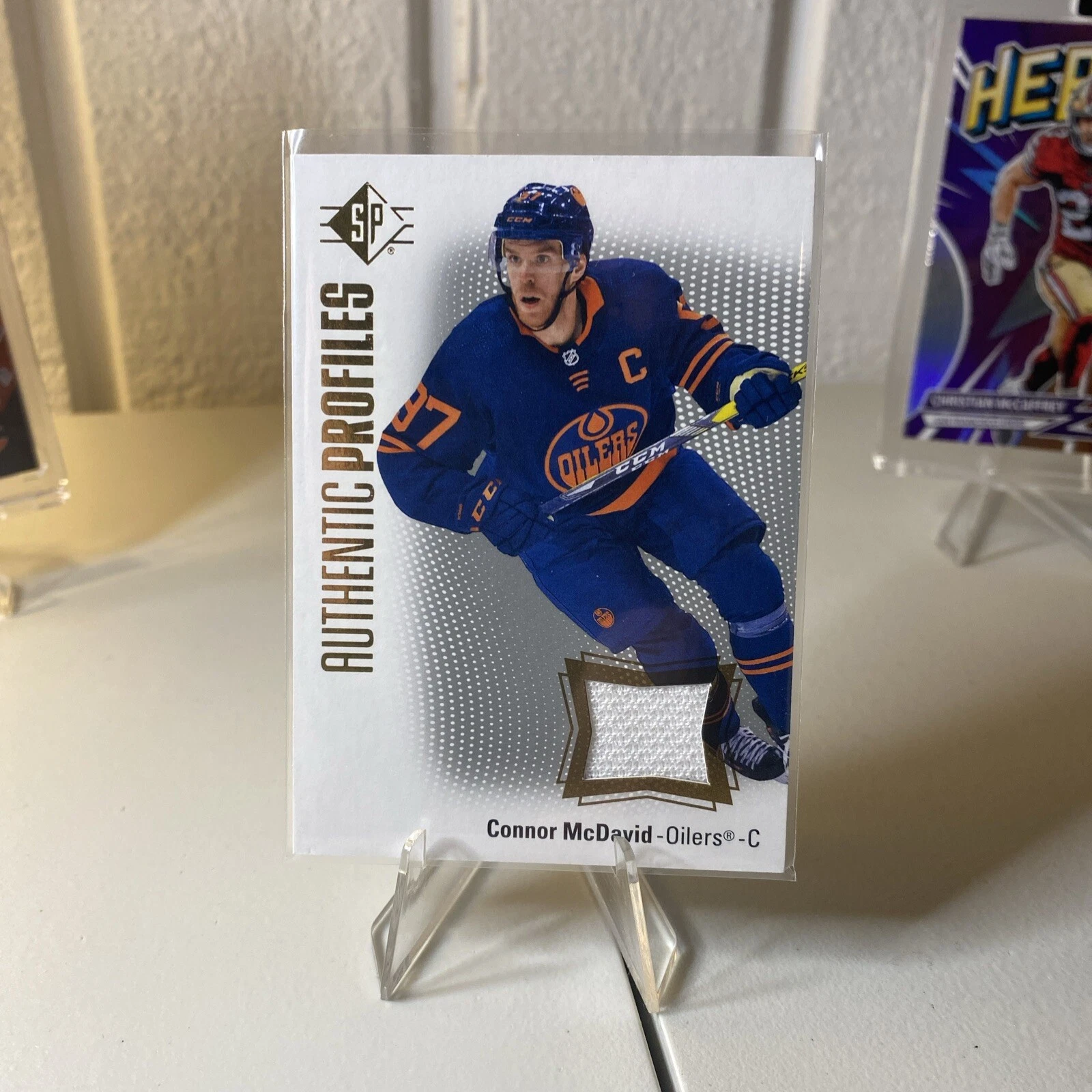 2021 SP #AP20 Connor McDavid Authentic Profiles Jersey Patch Relic