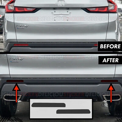 Fits 2023-2026 Honda CR-V SMOKE Rear Reflectors Bumper Area Overlays Tint Vinyl - Image 1 of 4