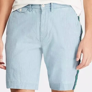 Polo Ralph Lauren Shorts Mens 42T Preppy Classic Fit Blue 100% Cotton Stripes - Picture 1 of 13