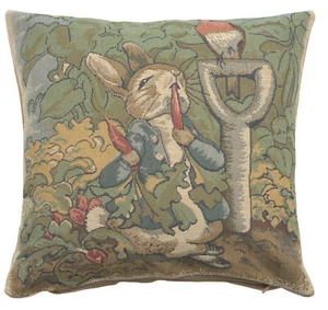 Peter Rabbit Beatrix Potter European Cushion Cover Home Decor Pillow 14x14 in - Picture 1 of 8