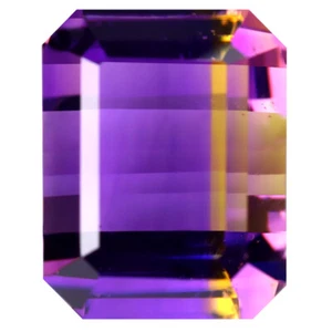 19.75 ct Outstanding Octagon Cut (16 x 12 mm) Brazil Purple and Yellow Ametrine - Picture 1 of 1