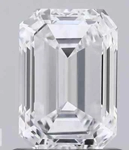 Lab Grown 1.83 Ct EMERALD Cut IGI Certified CVD Diamond F Color VS1 Clarity - Picture 1 of 10
