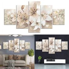 Unframed White Lily Canvas Art Painting Perfect for Home Office and Hotels
