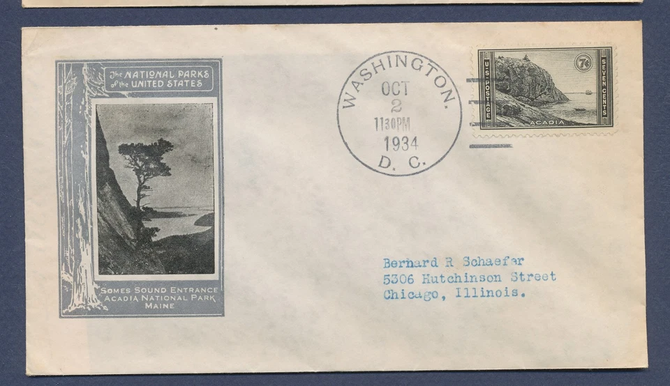 USA - Scott 746 - Acadia National Park  FDC -  October 2, 1934 --b - Image 1 of 1