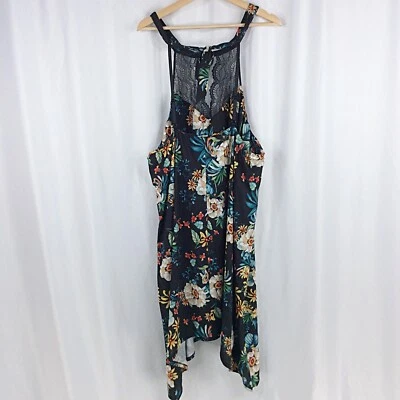 Cacique 22/24 2X High Neck Tank Night Gown Sleep Dress Lace Floral Lane Bryant - Image 1 of 4